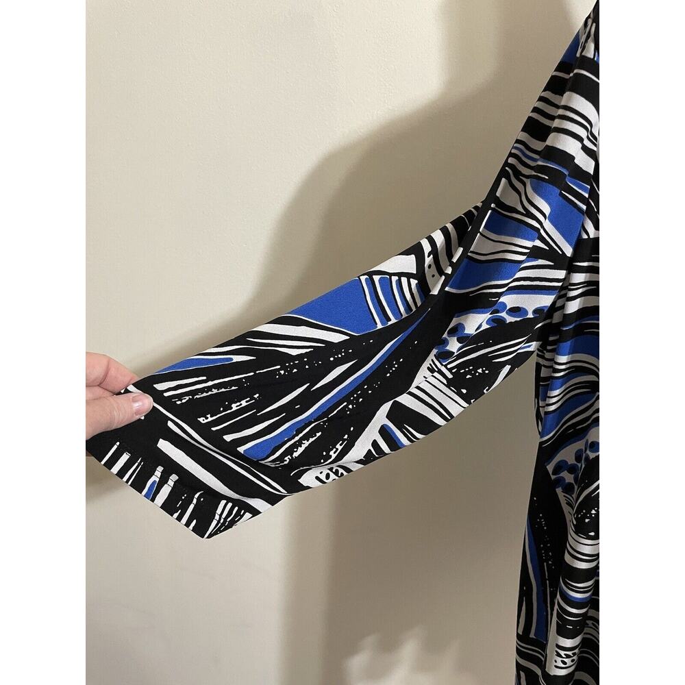 Chico's Black and Blue Patterned Tunic Top - Picture 5 of 13